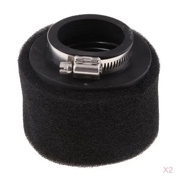 2pcs 48mm   Foam Air Filter Pod Clamp On Cleaner Straight for 150cc