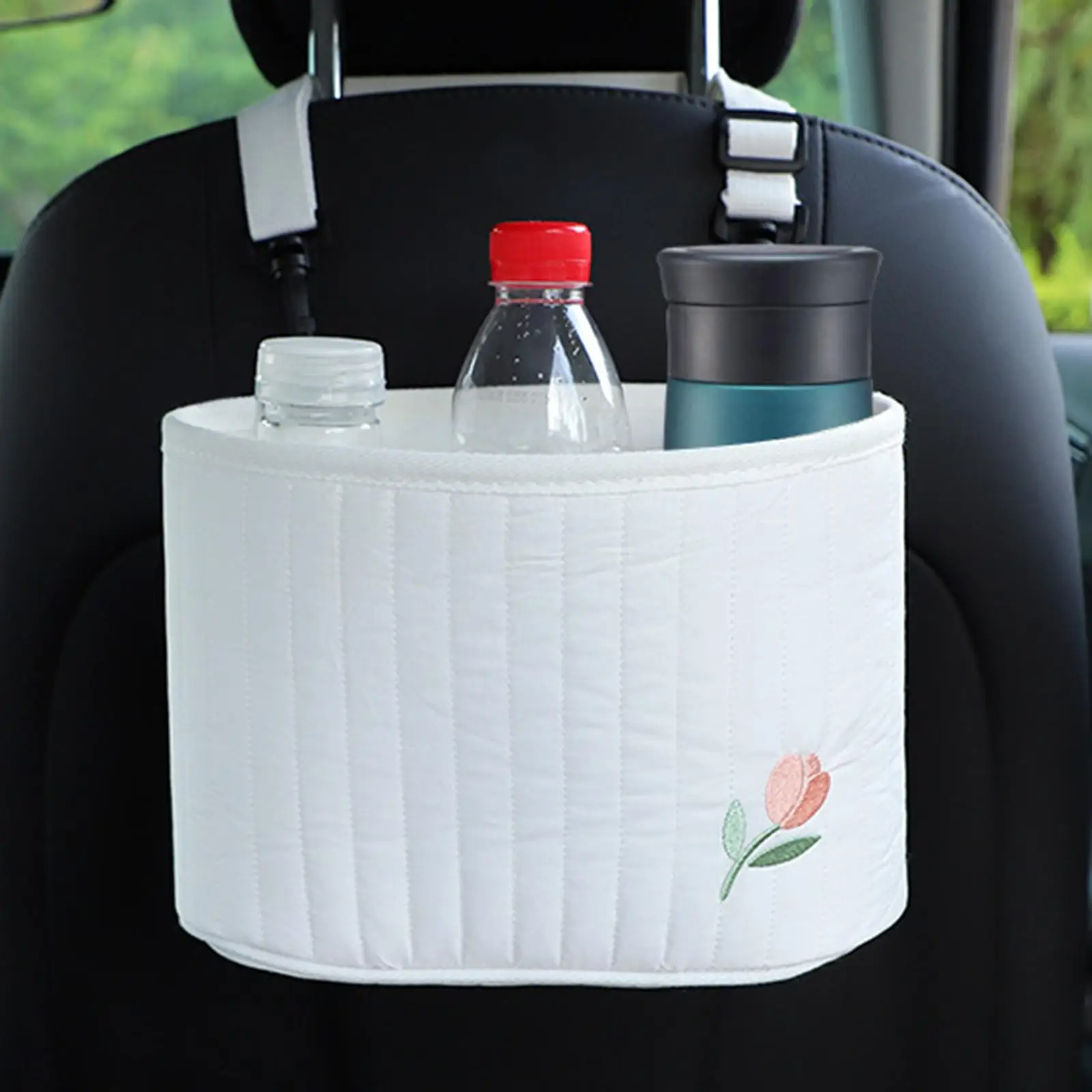 Cotton Linen Car Hanging Bag Backseat Protectors Multi Function Universal