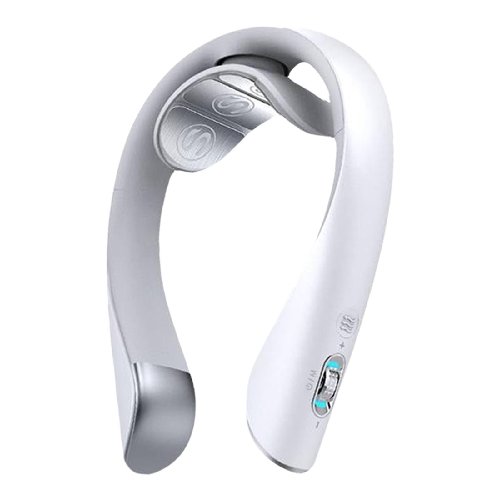 Skg Intelligent Neck Massager with Heating System USB Charging ,White for Traveling