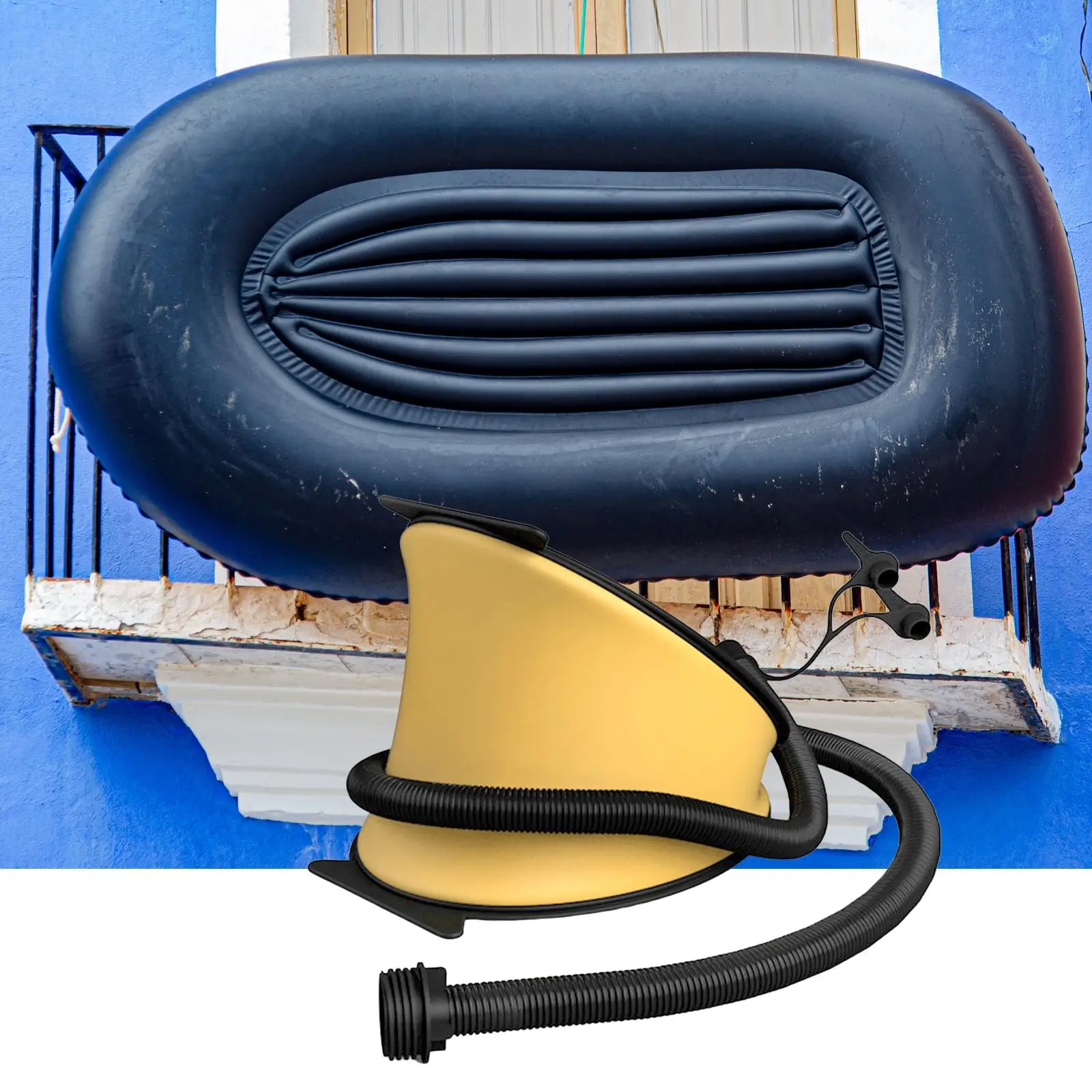 Compact Foot Pump Inflatable Interchangeable Nozzle Floor Pumps Inflatable