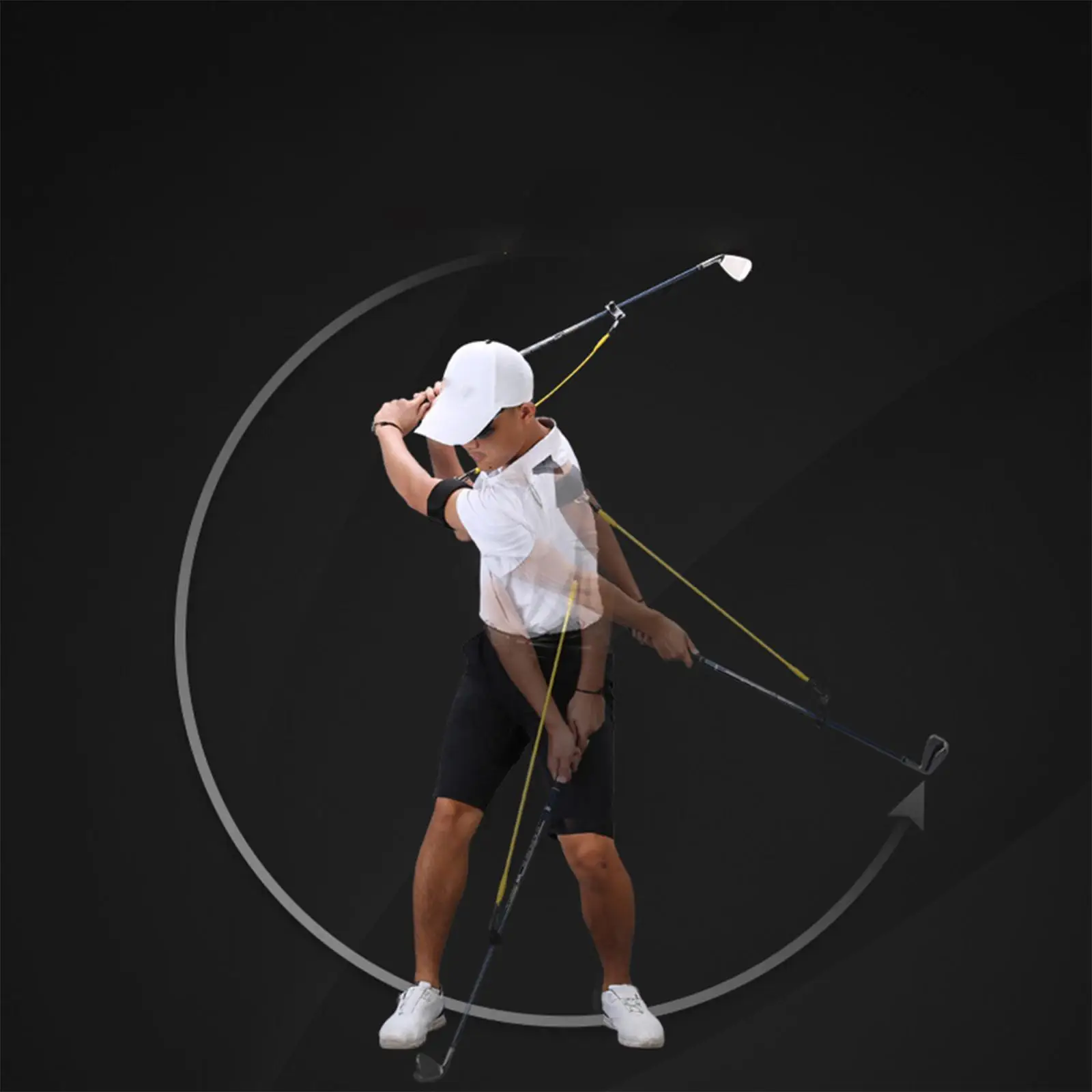 Golf Swing Trainer Practicing Arm  Belt Training for Golfers