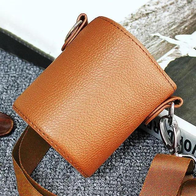 Cup Holder Bag Detachable Heat Adjustable Strap Hand-Carrying Faux Leather  Coffee Beverage Sleeve Drink Handbag Outdoor Supplies - AliExpress