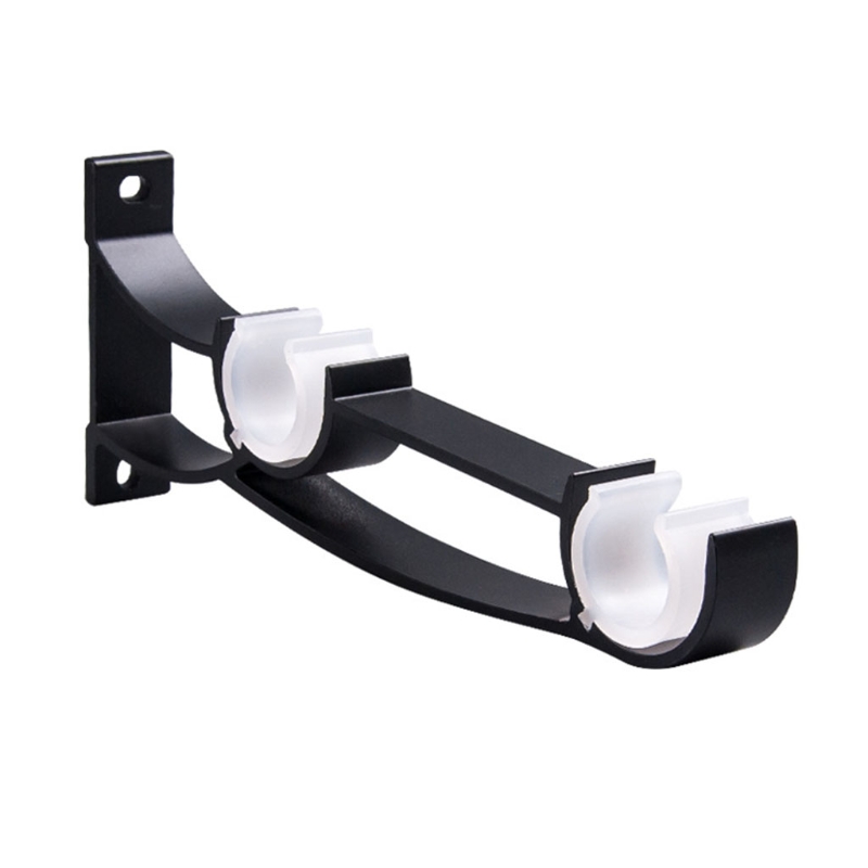 Description Picture 6 of item1pc Double Curtain Rod Brackets Window Hardware Holder Home Decor Side Top Mounted