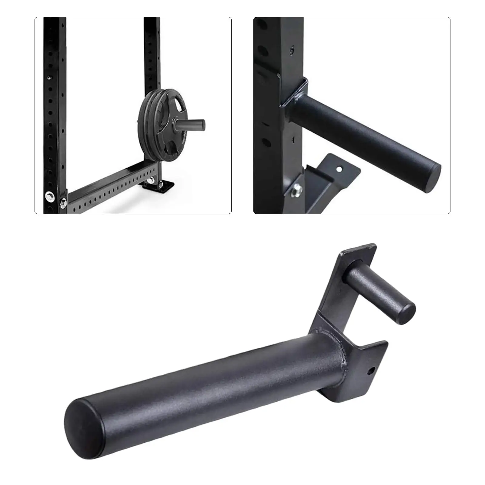 Weight Plate Holder Stand Organizer Power Rack Attachment Home Gym Support Barbell Plate Storage for Fitness Commercial Sports
