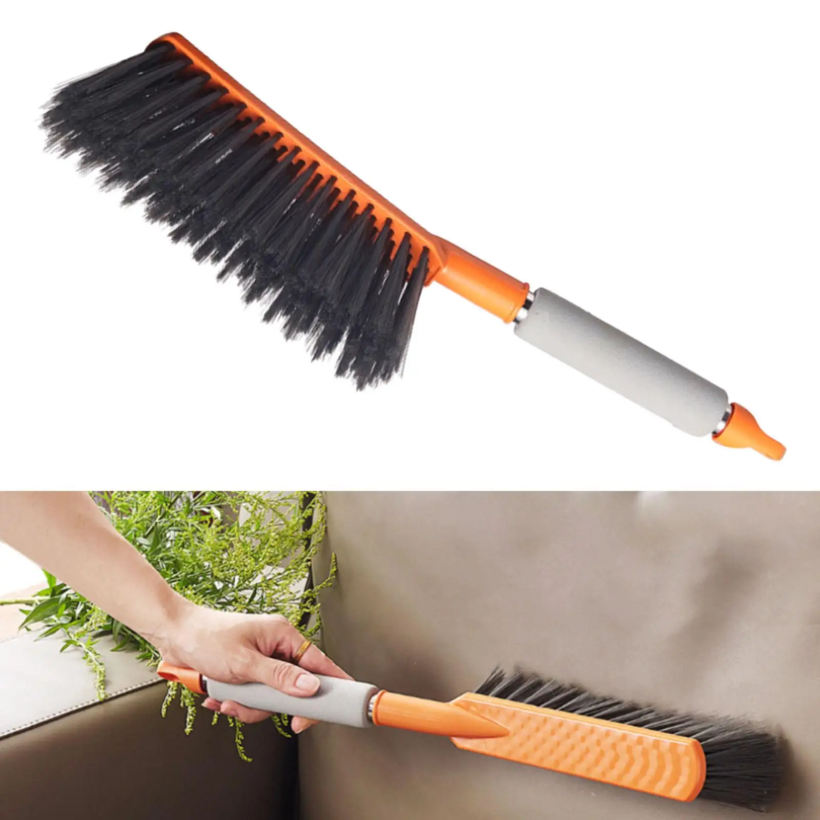 Detachable Bed Brush Long Handle Sofa Cleaning Tool Dust Hair Crumb Remover Soft Bristle Multifunctional Cleaning Brush for Home