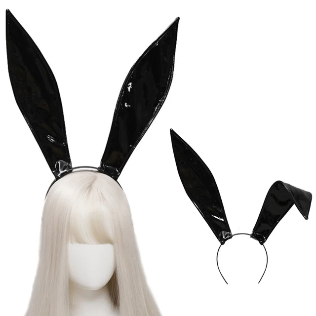 F92D fascia in pelle con orecchie da coniglio orecchie da coniglio Sexy  cerchio per capelli pasqua Halloween copricapo Costume da festa a tema  Cosplay - AliExpress