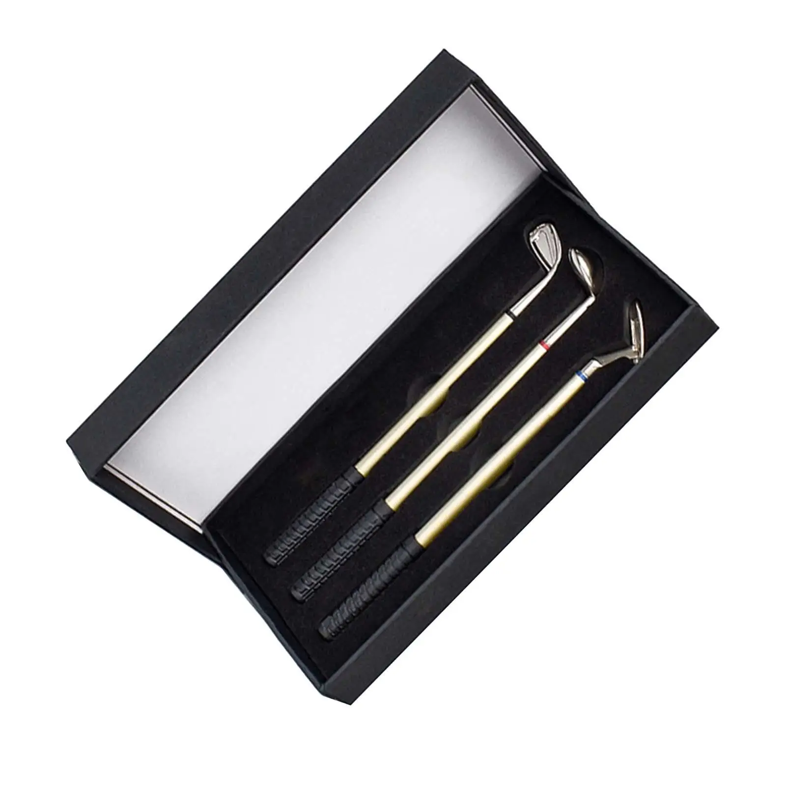 3 Pieces Golf Ballpoint Pen with Package Box Unique Decorative Stationery for Birthday Boyfriend Men and Woman Desktop Accessory