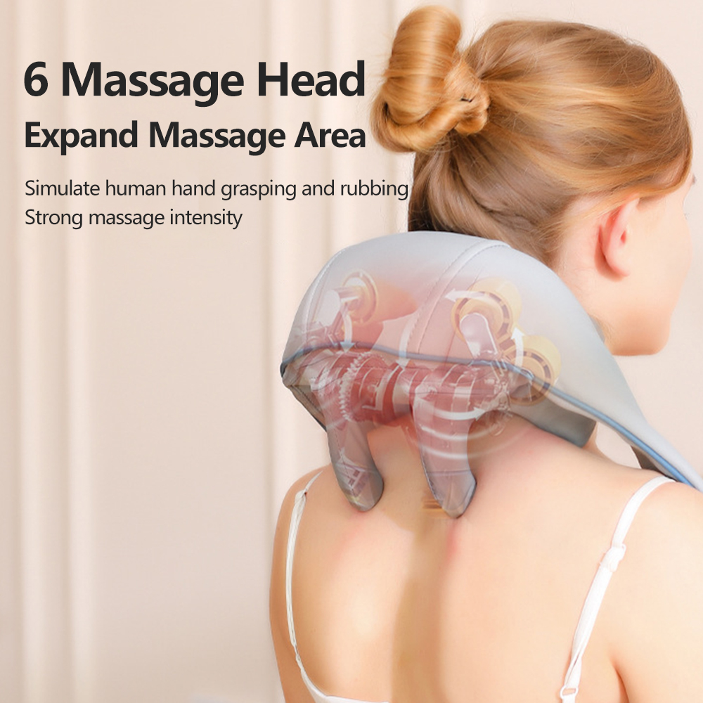 Best of Neck And Back Massager 5D Heating Shiatsu Kneading Massage Shawl Rechargeable Relieve Cervical Fatigue Trapezius Muscle Massage Reviews & Tips - Image 2