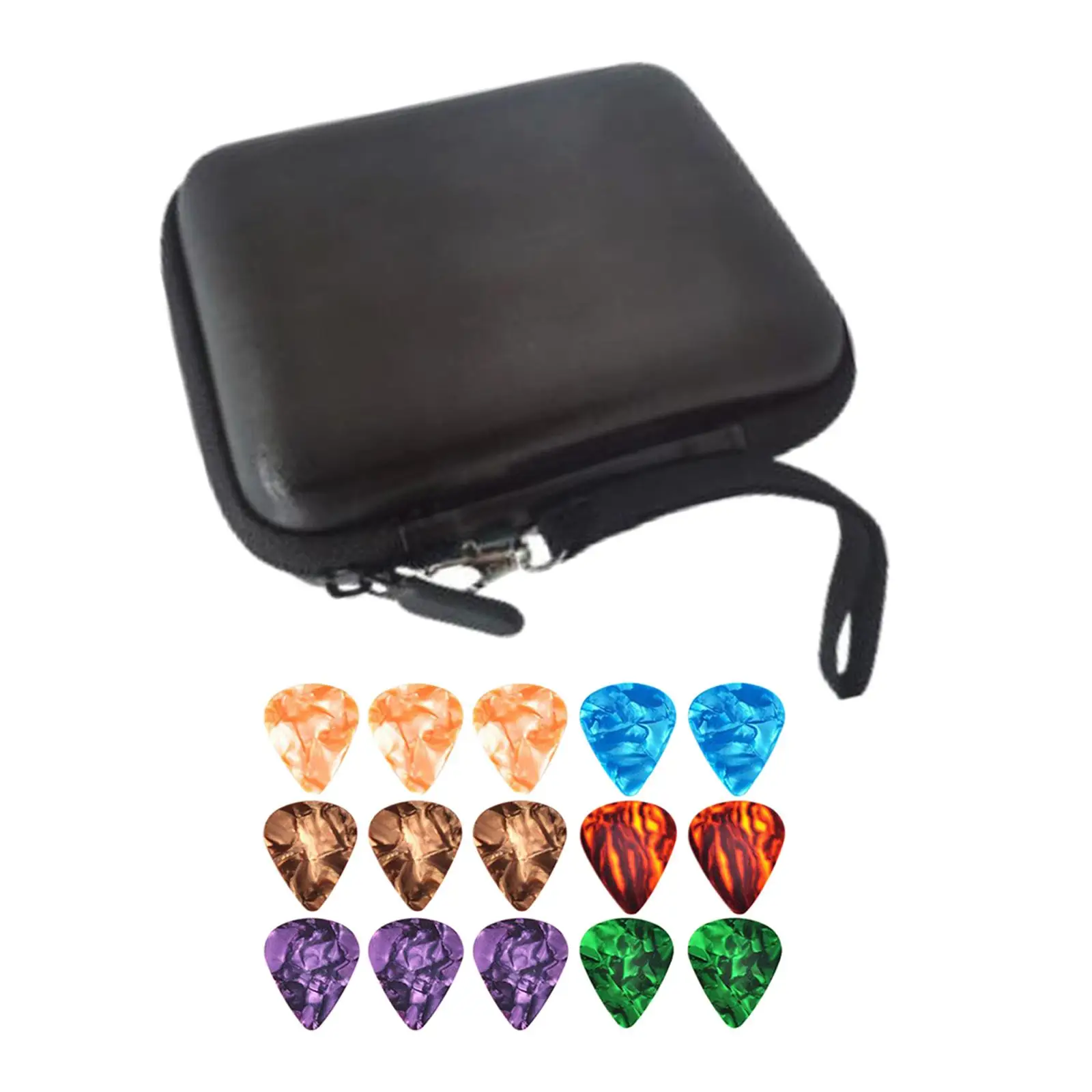 Portable Guitar Picks Holder Case Large Capacity Plectrums Bag for Acoustic Strings