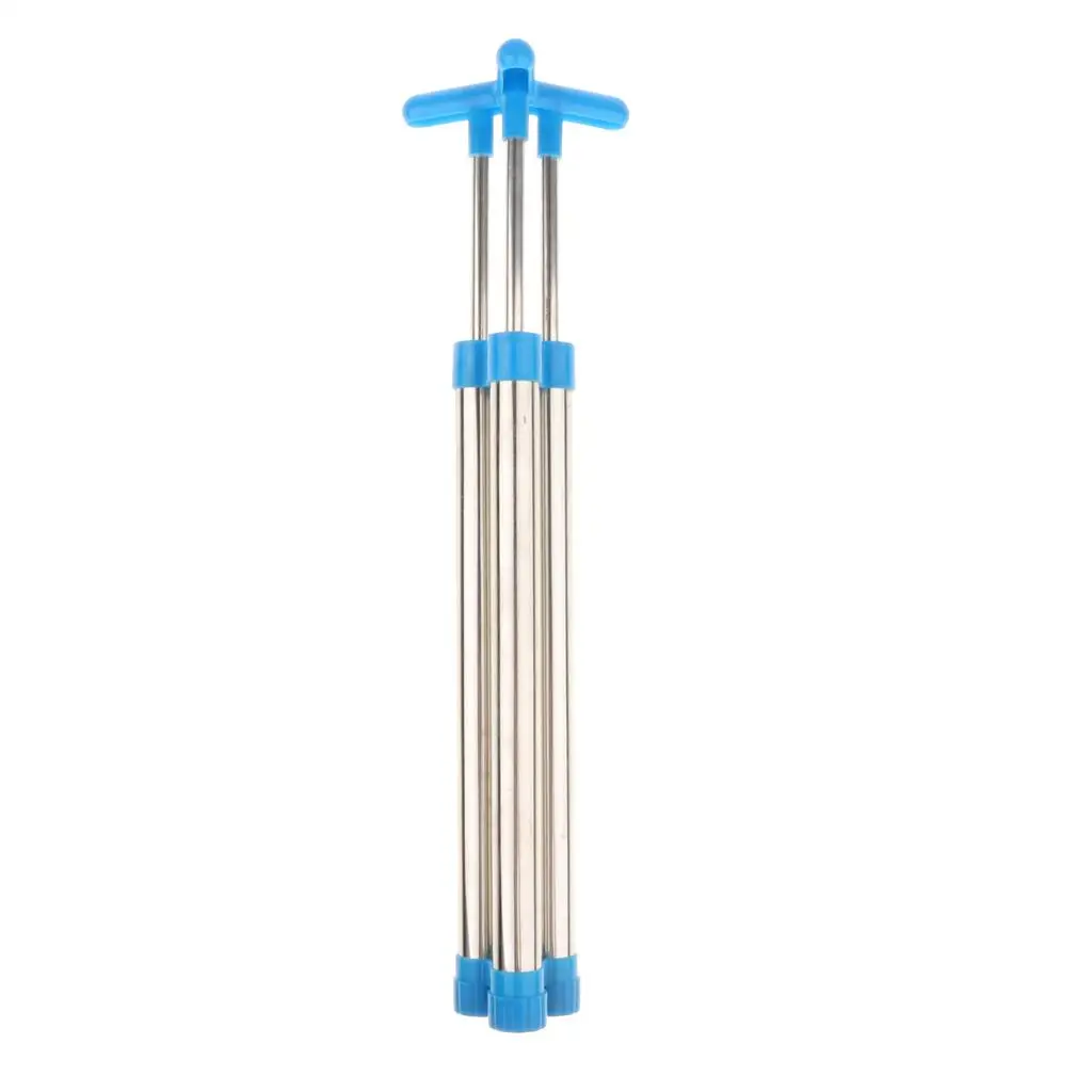 43cm Stainless Steel Pump Action Water Squirt Three   Tube Squirter Kids Outdoor Beach Swimming  Toy