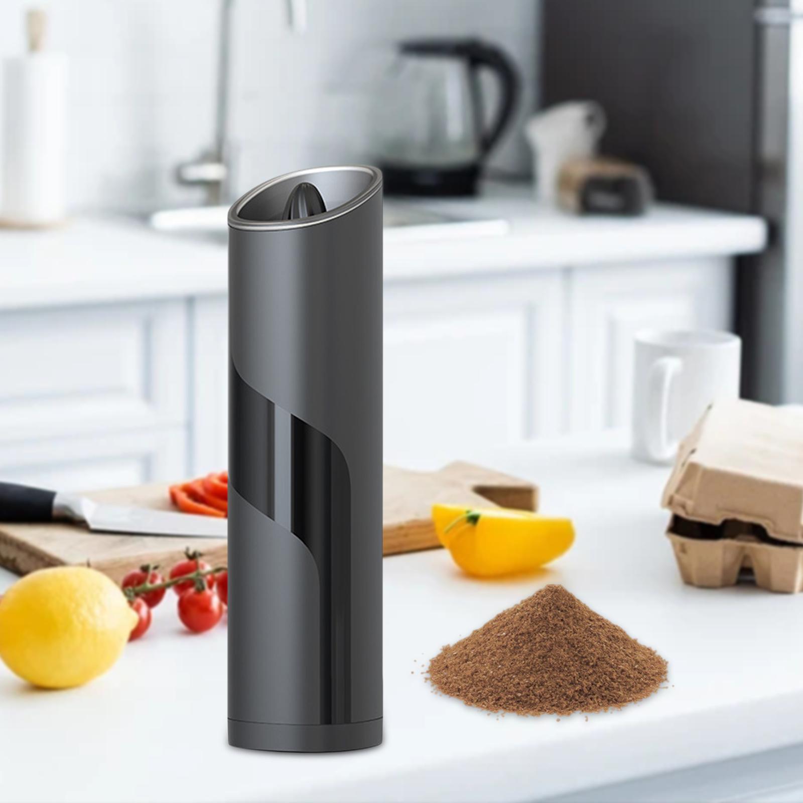 Battery Operated Salt Pepper Grinder Refillable Ceramic Grinding Adjustable Coarseness with LED Light Automatic Kitchen Gadgets