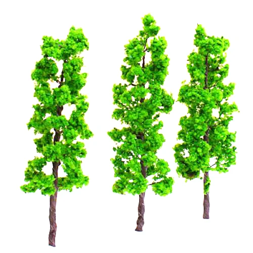 10pcs Train Pine Tree Model for Railways Park Scene Landscape HO-OO Scale 5.5``