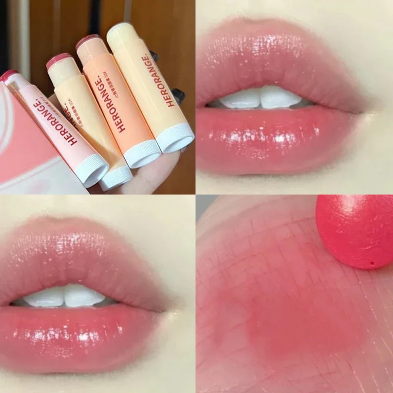 Best of 4color Colored Lip Balm Set Moisturizing Transparent Lips Repair Stick Pink Strawberry Lipstick Lip Care Lip Primer Cream Makeup Reviews & Tips