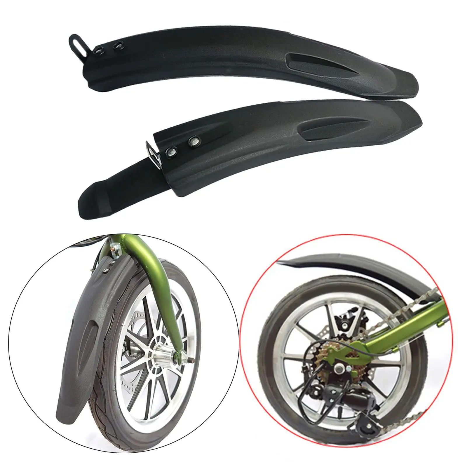 1 Pair Universal 14-18 Inch Bike Universal Fender Tough Mudguard Bicycle Electric Extension Scooter Mudguard For Motorcycle