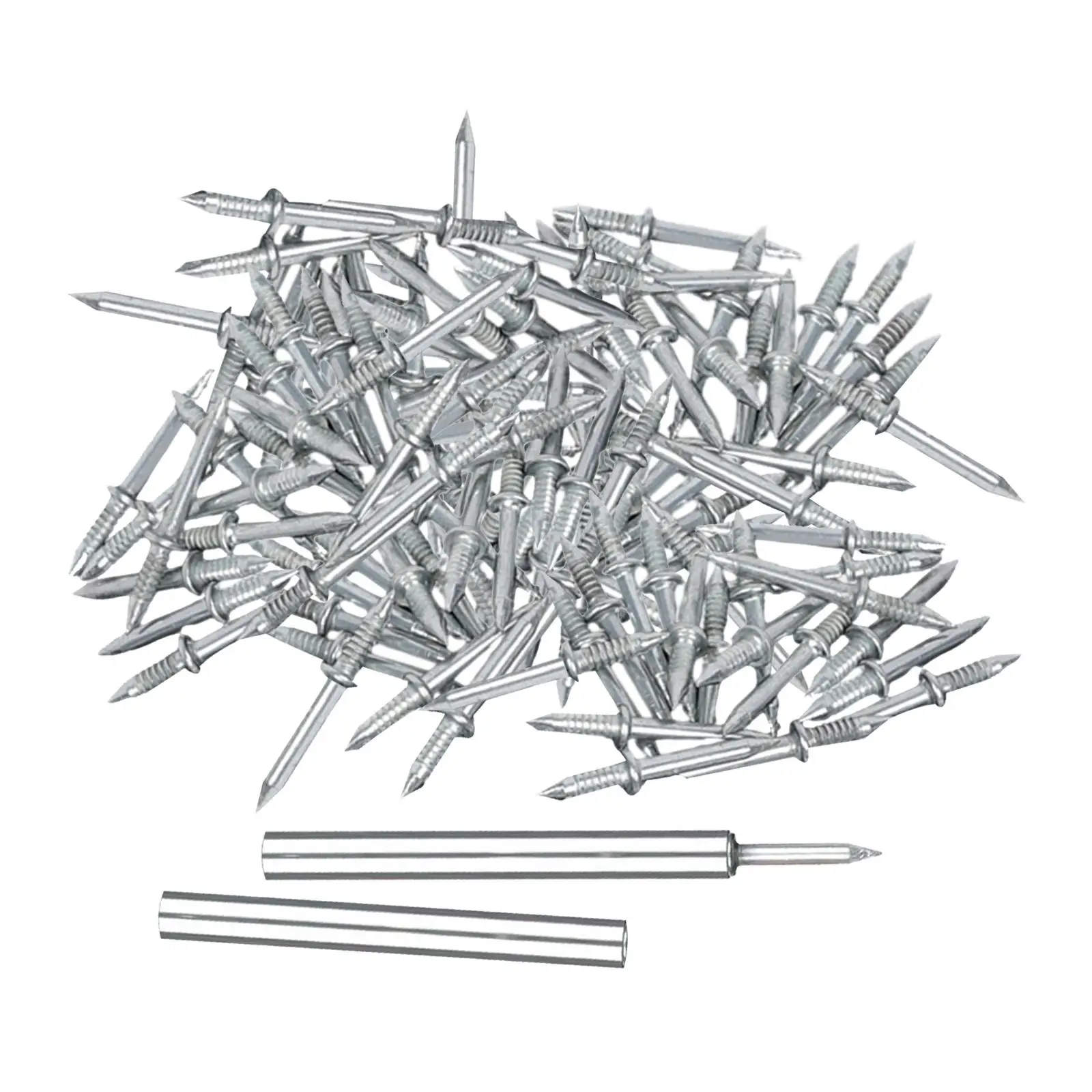 300 Pieces Double Headed Nails with Nail Specific Sleeve Tool Sofas Home Improvement Furniture Construction Chairs Seamless Nail