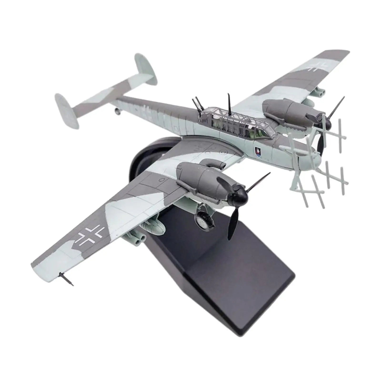 1/100 Scale BF-110 Plane Model Alloy BF-110 Fighter Model Toy for Household Shelf