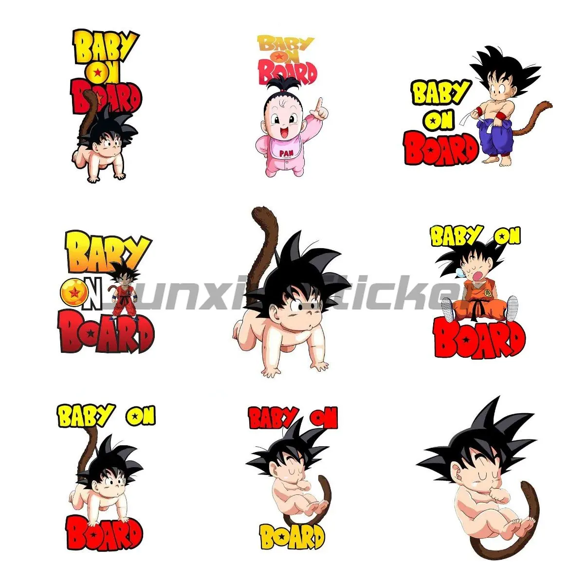 Pegatina de dibujos animados de Goku para coche, calcomanías de dibujos  animados de Anime para bebé, decoración de maletero, parabrisas trasero,  impermeable, JDM| | - AliExpress