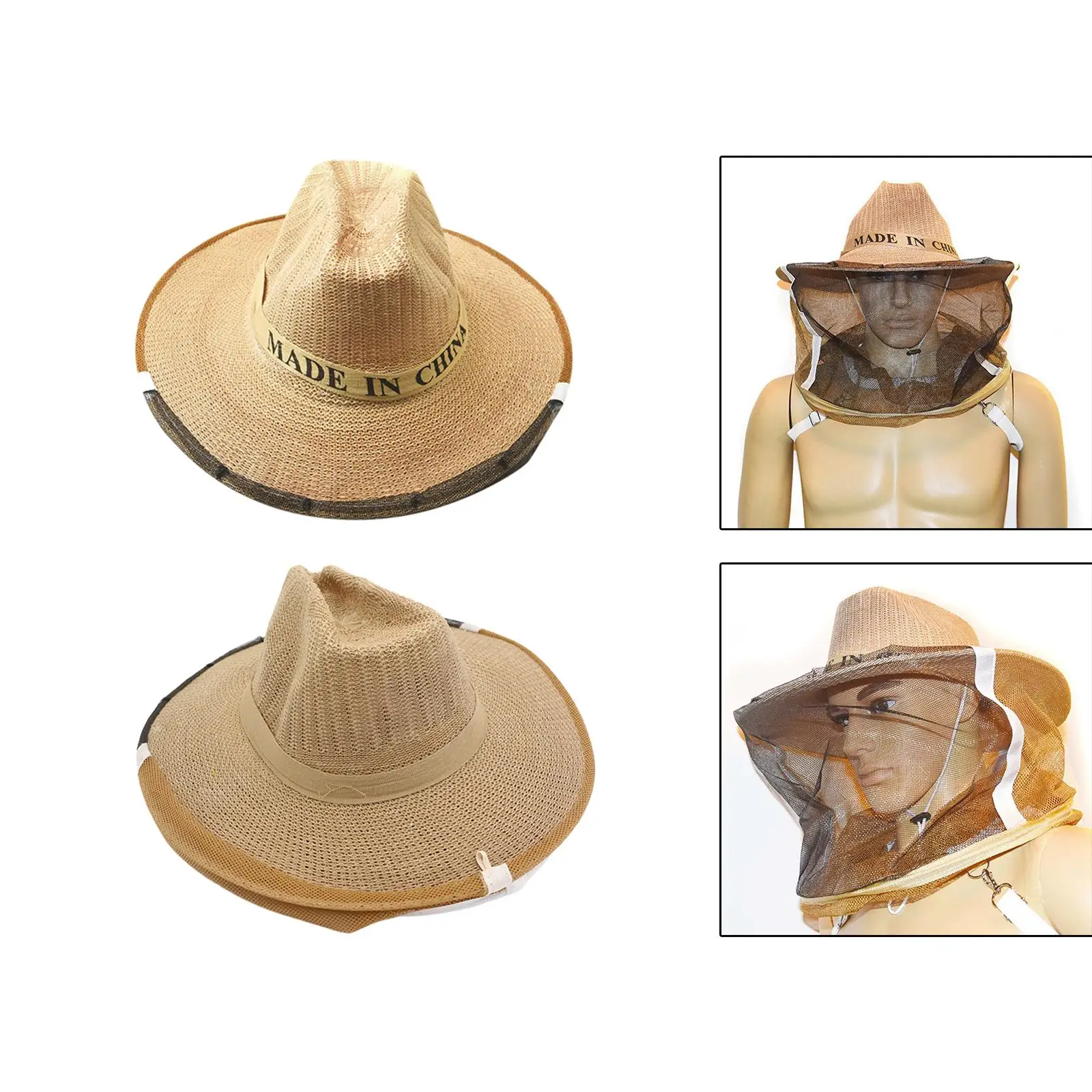 Beekeeper Hat Face Protector Beekeeping Hat for Camper Hiking Unisex