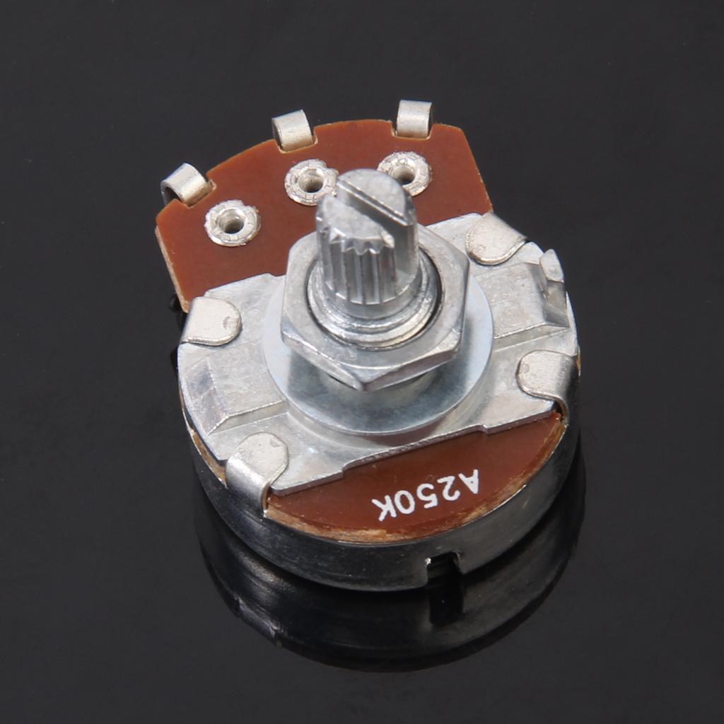 250K Audio Taper Potentiometer  Volume  Pot for Guitar 24mm