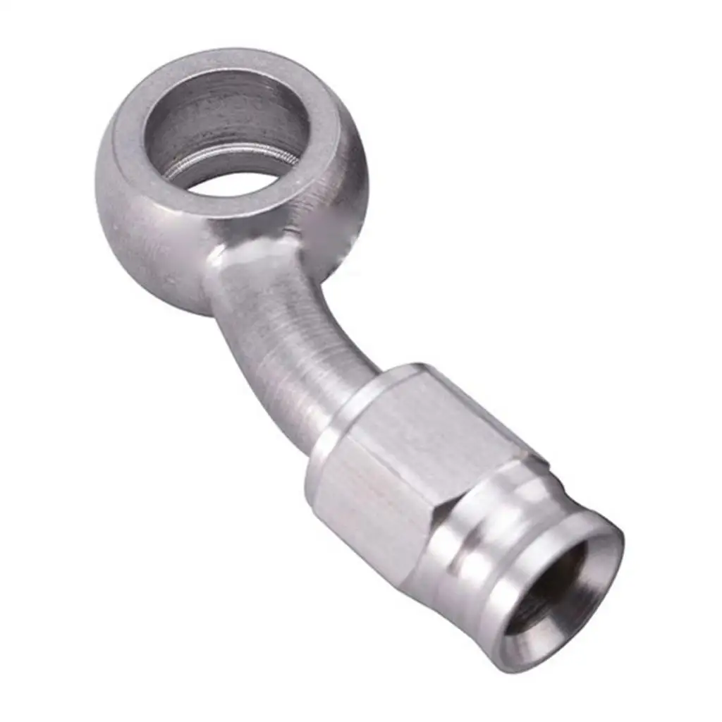 AN3 Brake Hose End Fitting Adapter  28 90 Degree Stainless Steel Motorcycle Accessories Replaceable Spare Parts