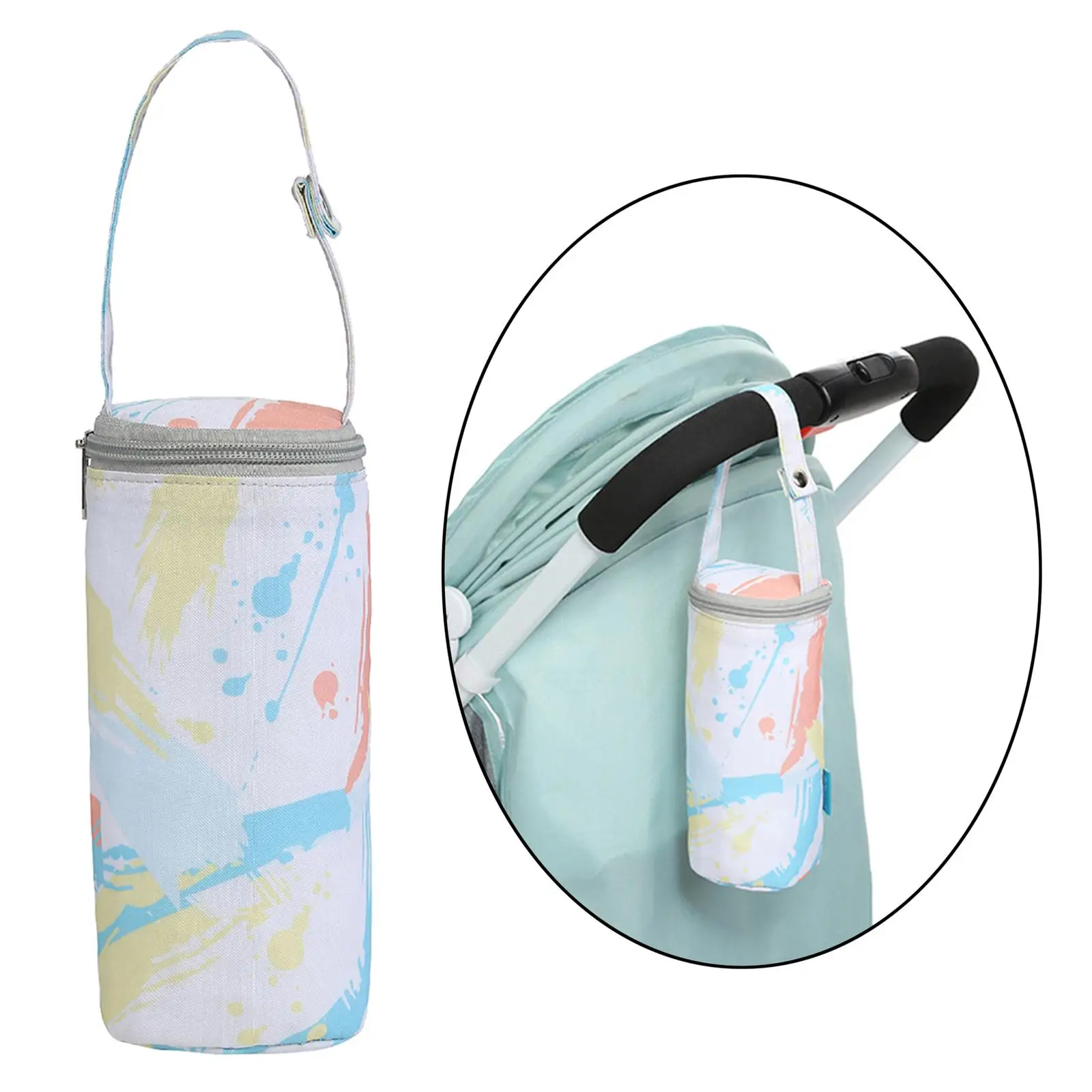 Portable Insulated Water Bottle Bag  Hanging Travel Carrier  Warm Bag for Car  Daycare 