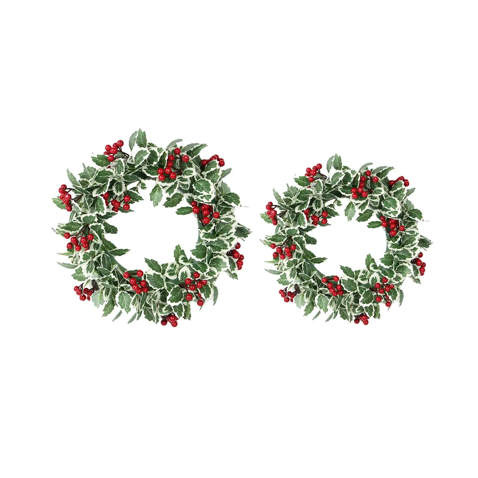 Artificial Christmas Wreath Door Ornaments Indoor Outdoor Holiday Garland Decoration for Wedding Party Wall Fireplace Garden