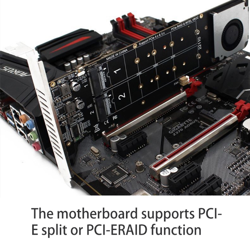 dividir placa de expansão suporta m.2 nvme