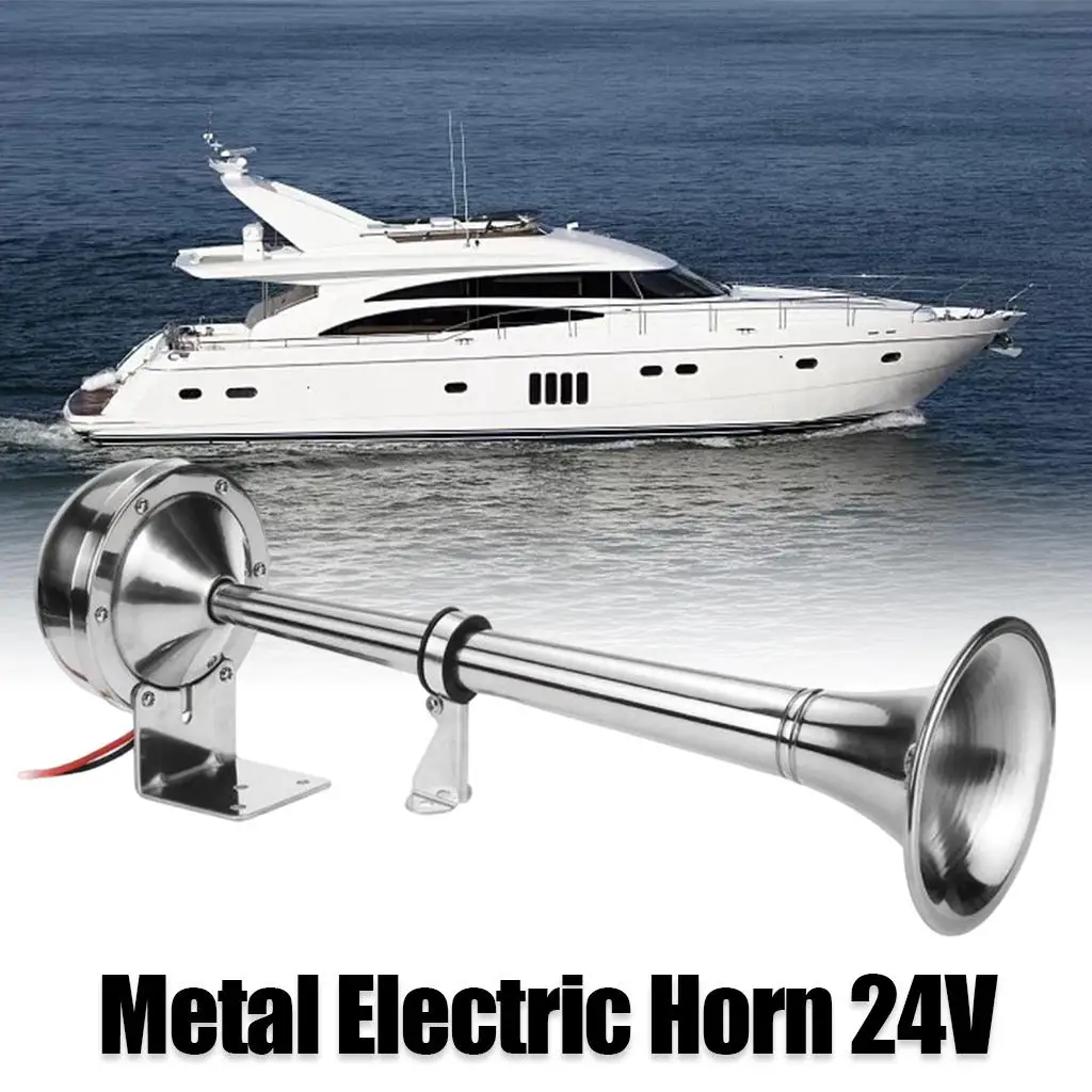 Truck Train Horn Kit, Loud 150dB Electric Boat Single Trumpet Horn for 4V Vehicles