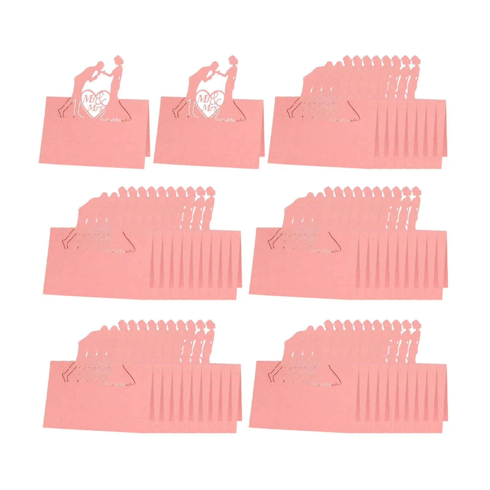 50 Pieces Wedding Place Cards Mark Card Delicate for Engagement Decoration