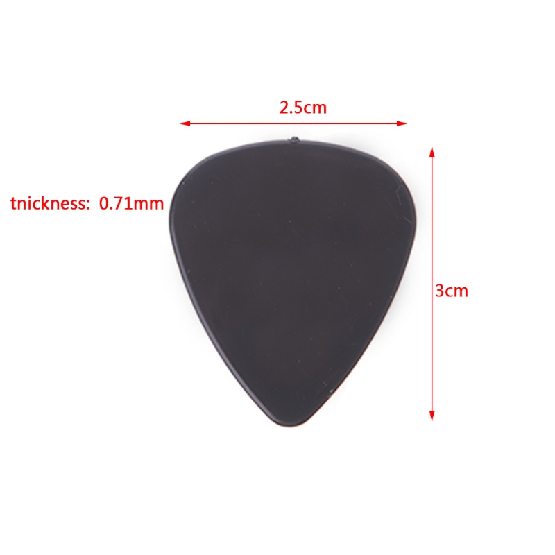 Description Picture 3 of item100 pcs ABS Celluloid Guitar Picks Acoustic Electric Guitarra Bass Nylon Mediator Plectrum Thickness 0.71mm