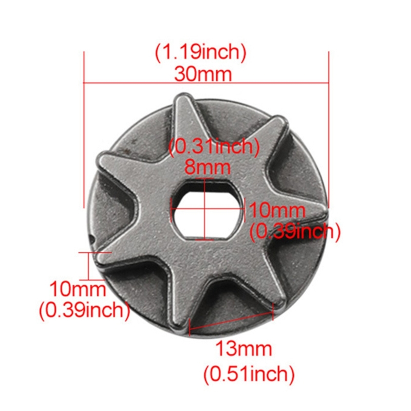 M10 M14 M16 Sprocket Chain Saw Gear for Grinder Replacement Gear Chainsaw 7/6/3 Tooth Electric Bracket Power Tool