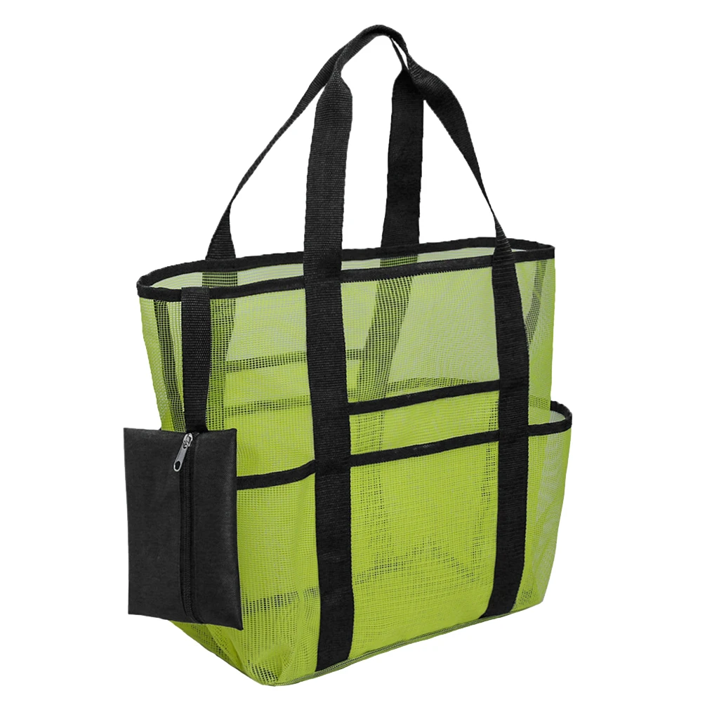 Mesh Shopping Bag Handbag Beach Picnic Storage Bag Organizer 