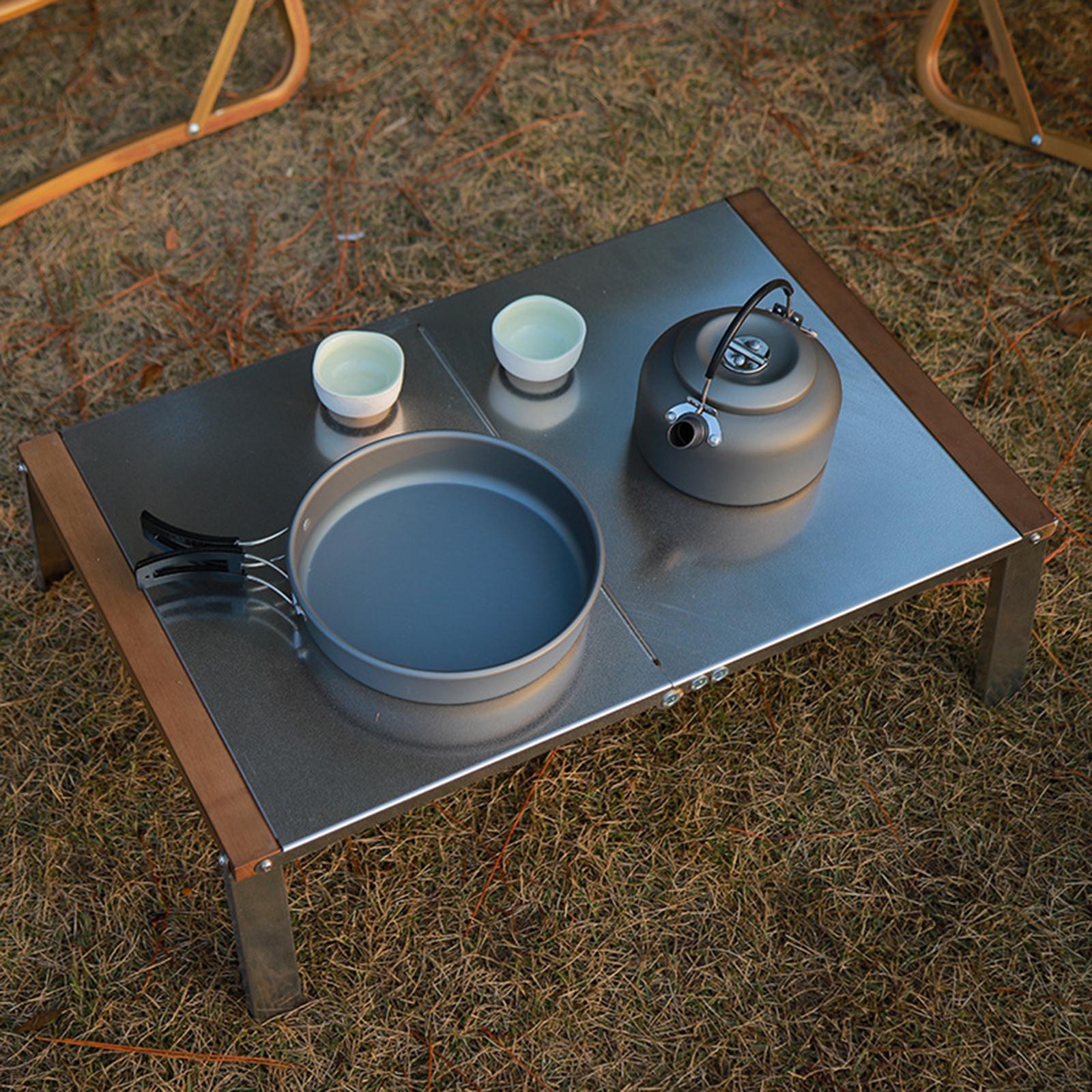 Portable Folding Camping Table Portable Foldable Table Lightweight Adjustable Desk for Travel Picnic Backyard Beach BBQ