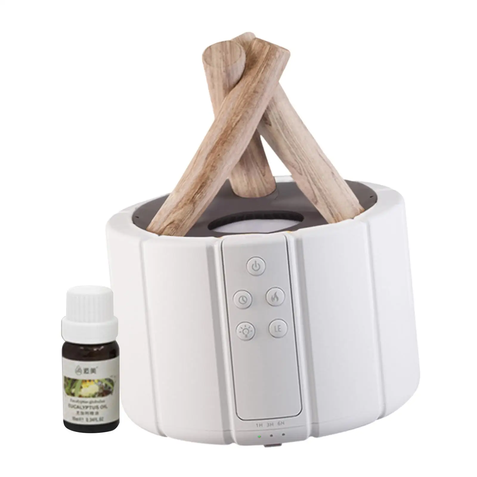 Flame Aroma Diffuser Flame Humidifier, 250ml, Quiet with Fireplace Gift Air