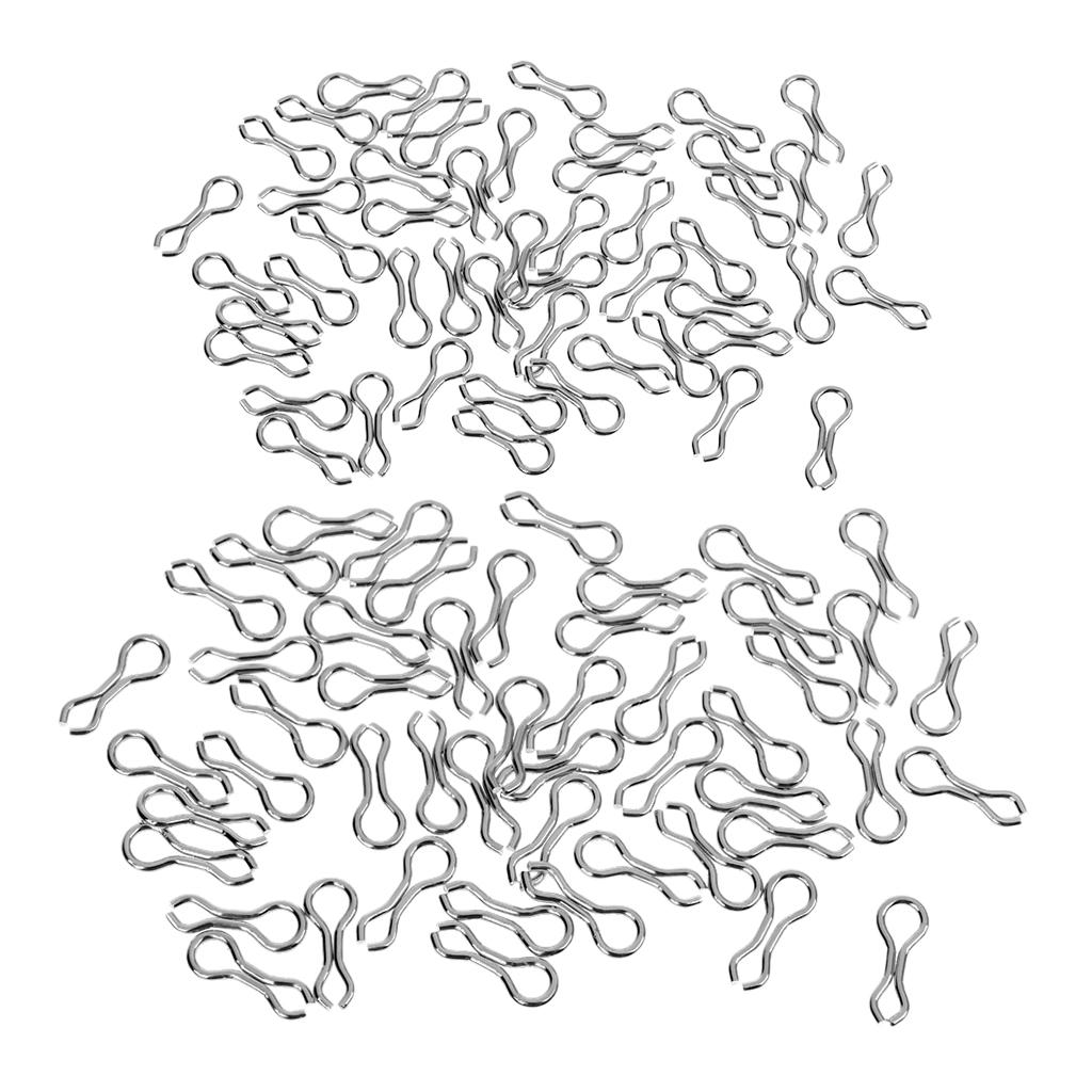 100 Count 1.2cm 1.6cm Alloy Sinker Eyes -Eyelets For  Weight Molds Sea Fishing Swivels