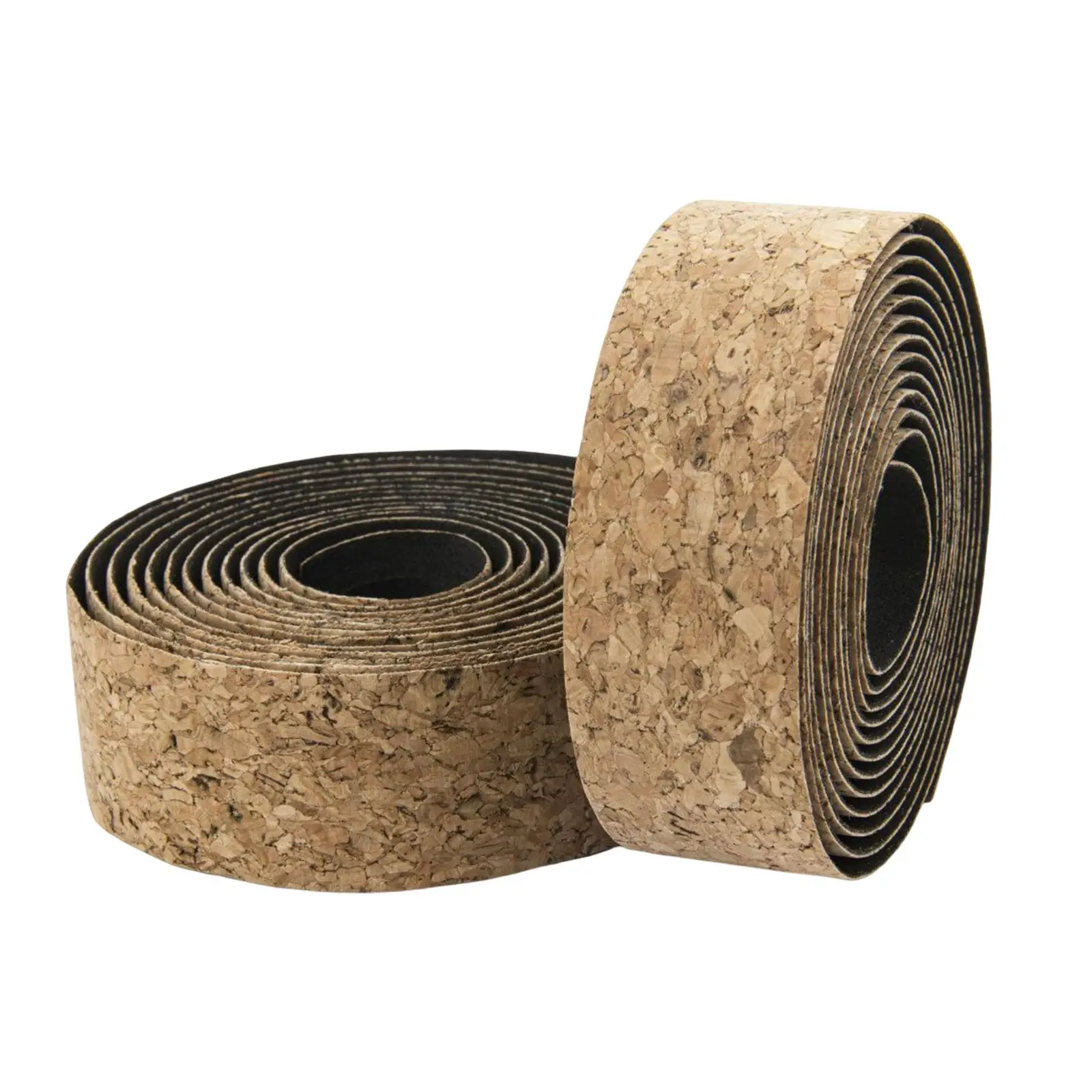 Bicycle Bar Tape Adhesive Back with Bar Plugs Cork Tape Wood Chips Texture Non