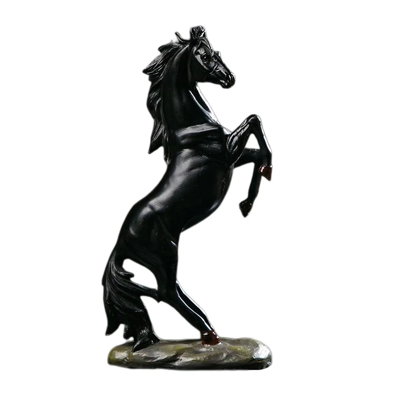 2x Vivid Horses Figurine Desktop Sculpture Shop Bar Ornaments Bookcase Gift