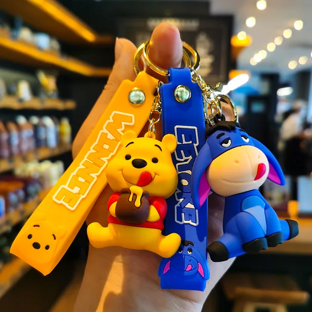 Deyuer Key Chain Cartoon Jelly Color Bear Unisex Multipurpose Letter Key  Ring Holder Bag Decoration