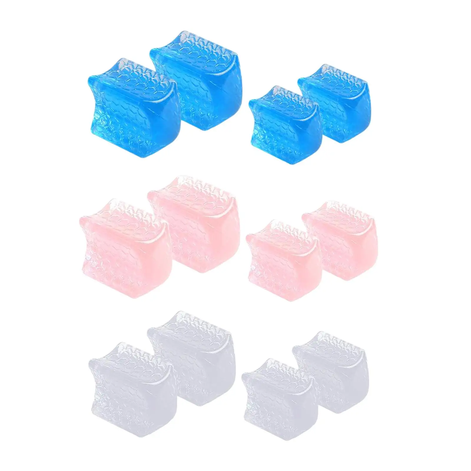 4 Pieces Silicone Toe Separators Stretcher Cushions Corrector Protector Washable Reusable Easy to Clean Separate Overlapping Toe