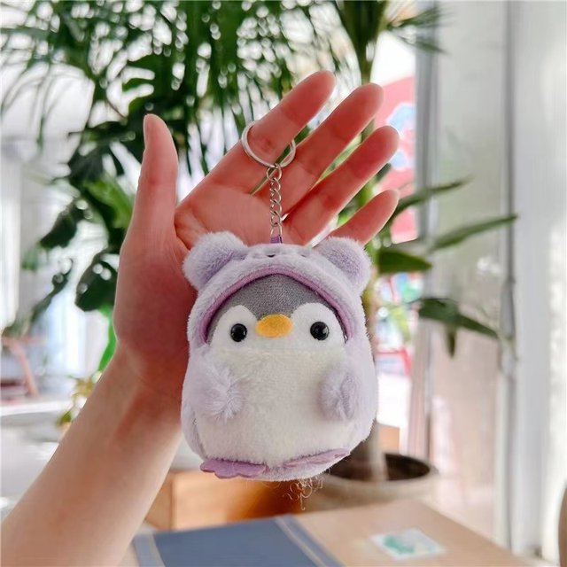 New Small Penguin Plush Keychains Cute Plushie Doll Anime kawaii Bag  Accessories Pendant Key Chain Woman Girl Birthday Gift