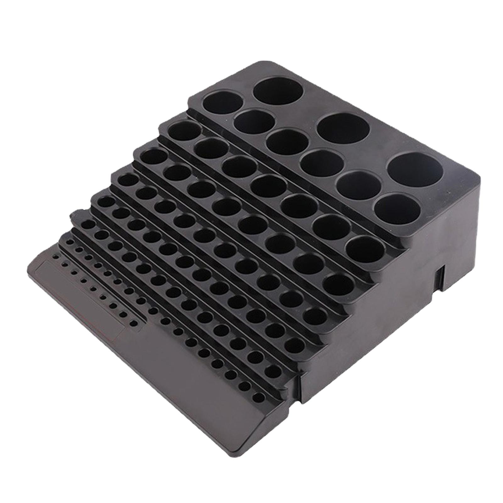 Hex Bit Organizer Rotary Tool Rack Holder CNC for 85 Bits Router Bit Tray