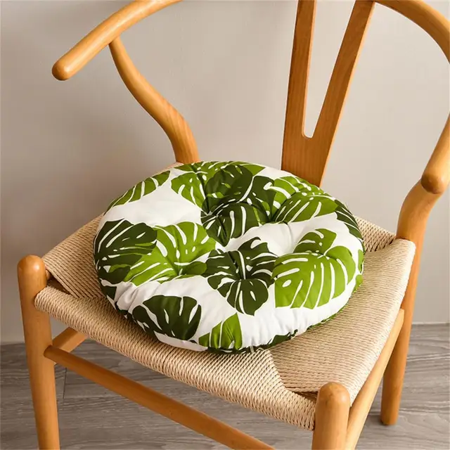  JR%L Cojines redondos para silla de futón japonés, cojines  nórdicos de tela gruesa para asiento de silla antideslizante para comedor  al aire libre, jardín, cocina, asiento de almohadilla-h D: 21.7 in 