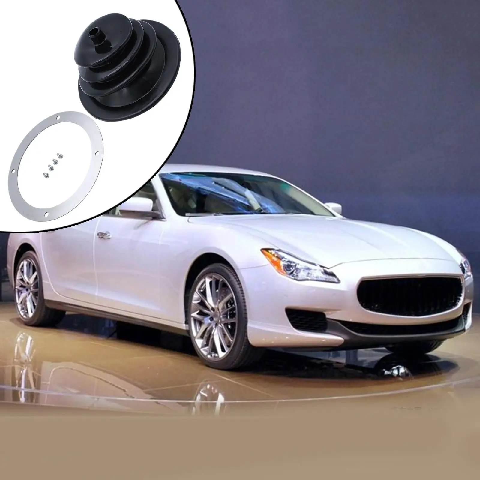 1651 Shifter Boot 5.250 inch Small Black Rubber  Knob Cover Spare  Replaces Professional Easy to Install Accessories