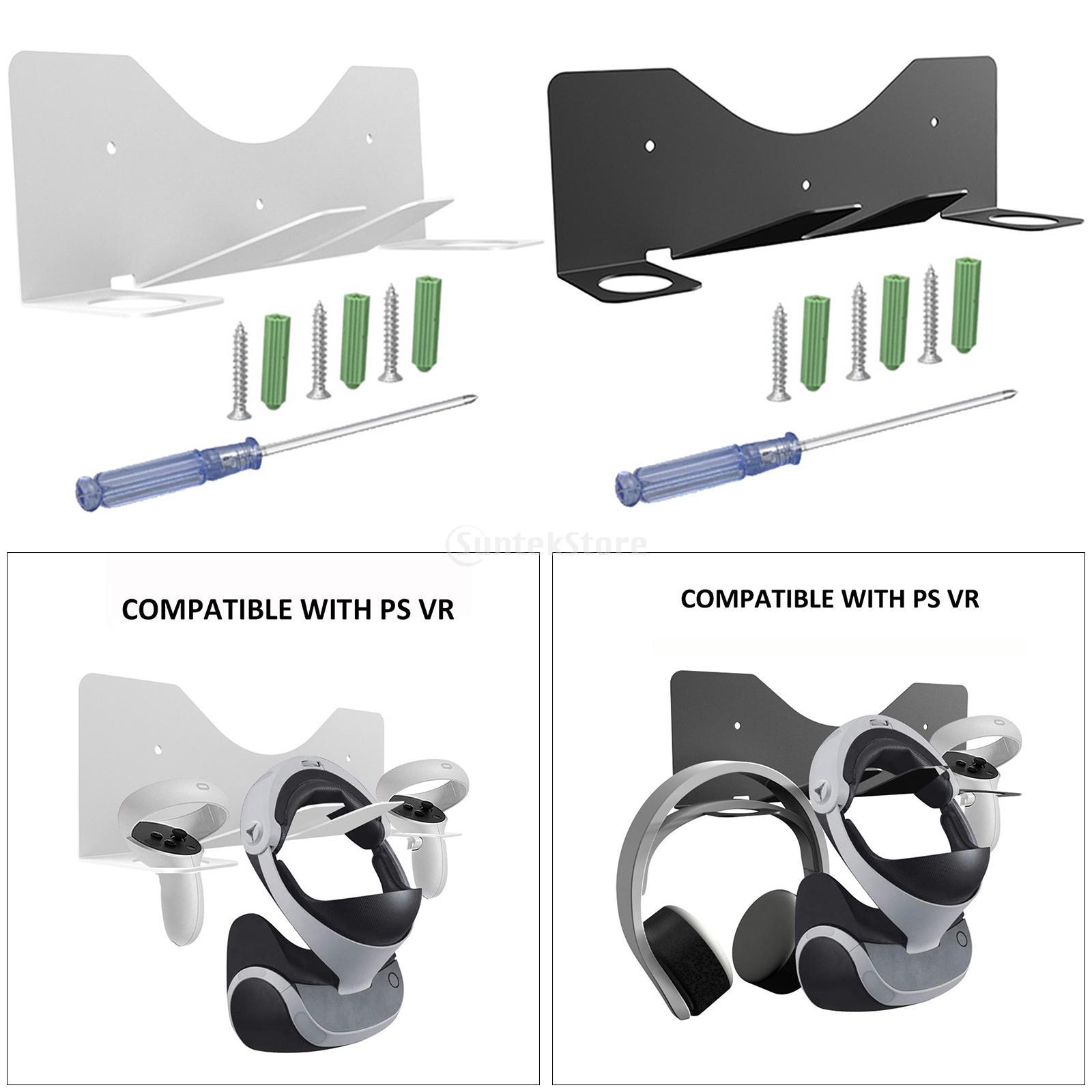 Metal VR Wall Mount Stand Save Space Organizer Hanger Holder for Quest 2 Headsets and Controllers