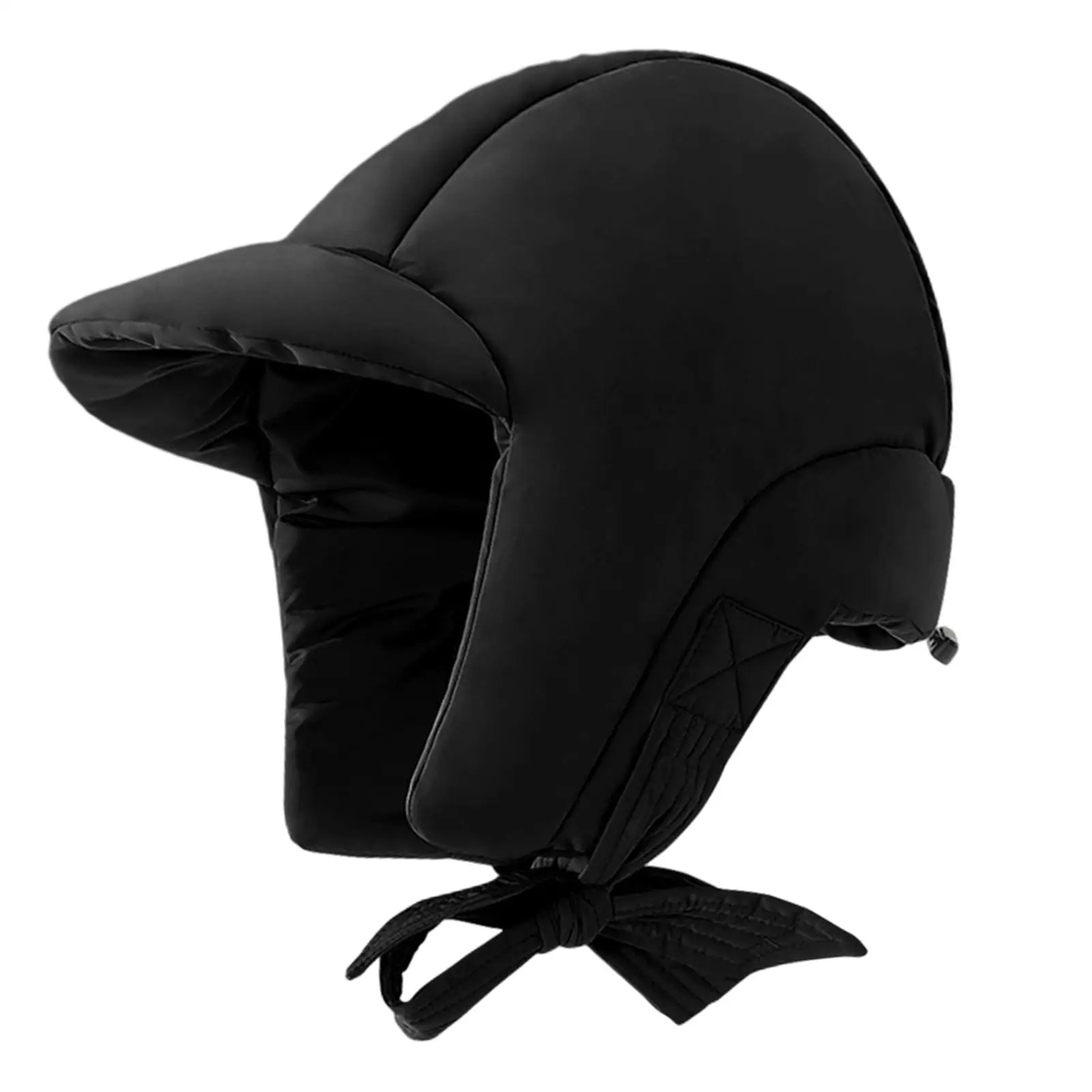 Down Hat with Earflaps Comfortable Baseball Cap for Women Warm Hat with Visor for Skiing Biking Cold Weather Camping Skating