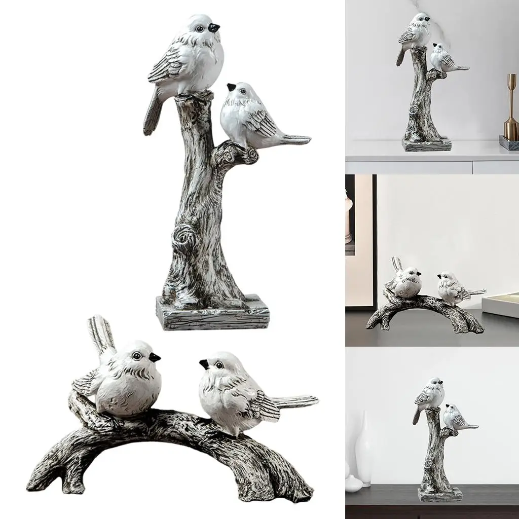 Resin Animal on Perch Stand Ornament Figurine Bath Decoration Bird mold