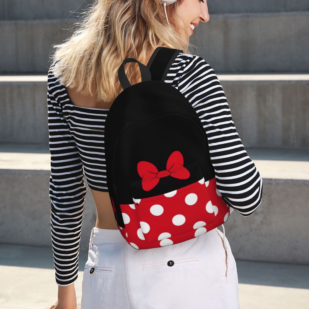 Diy Cute Cartoon Minnie Character Canvas Mochila