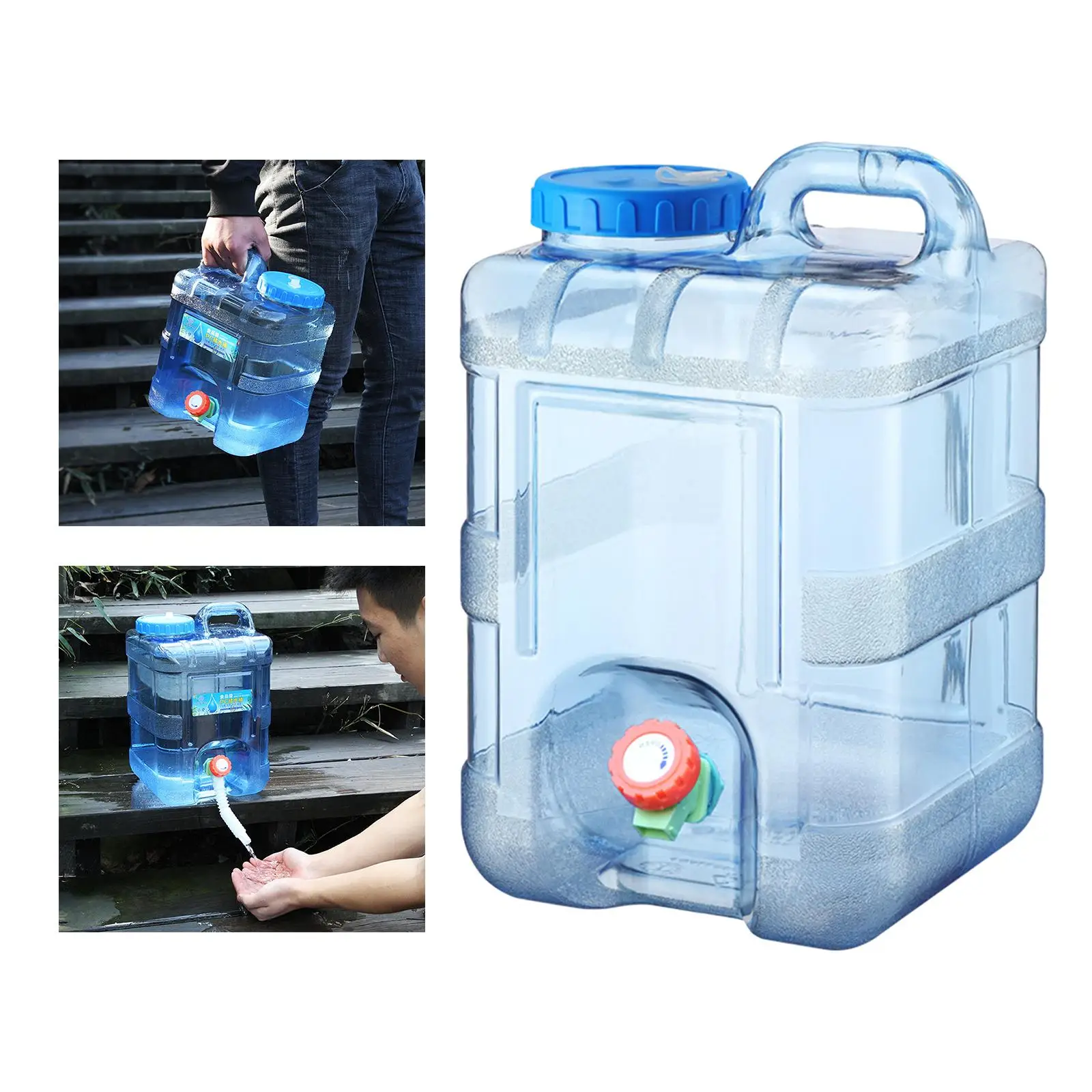 10L Water Container with Spigot Water  Water Storage Carrier for Car