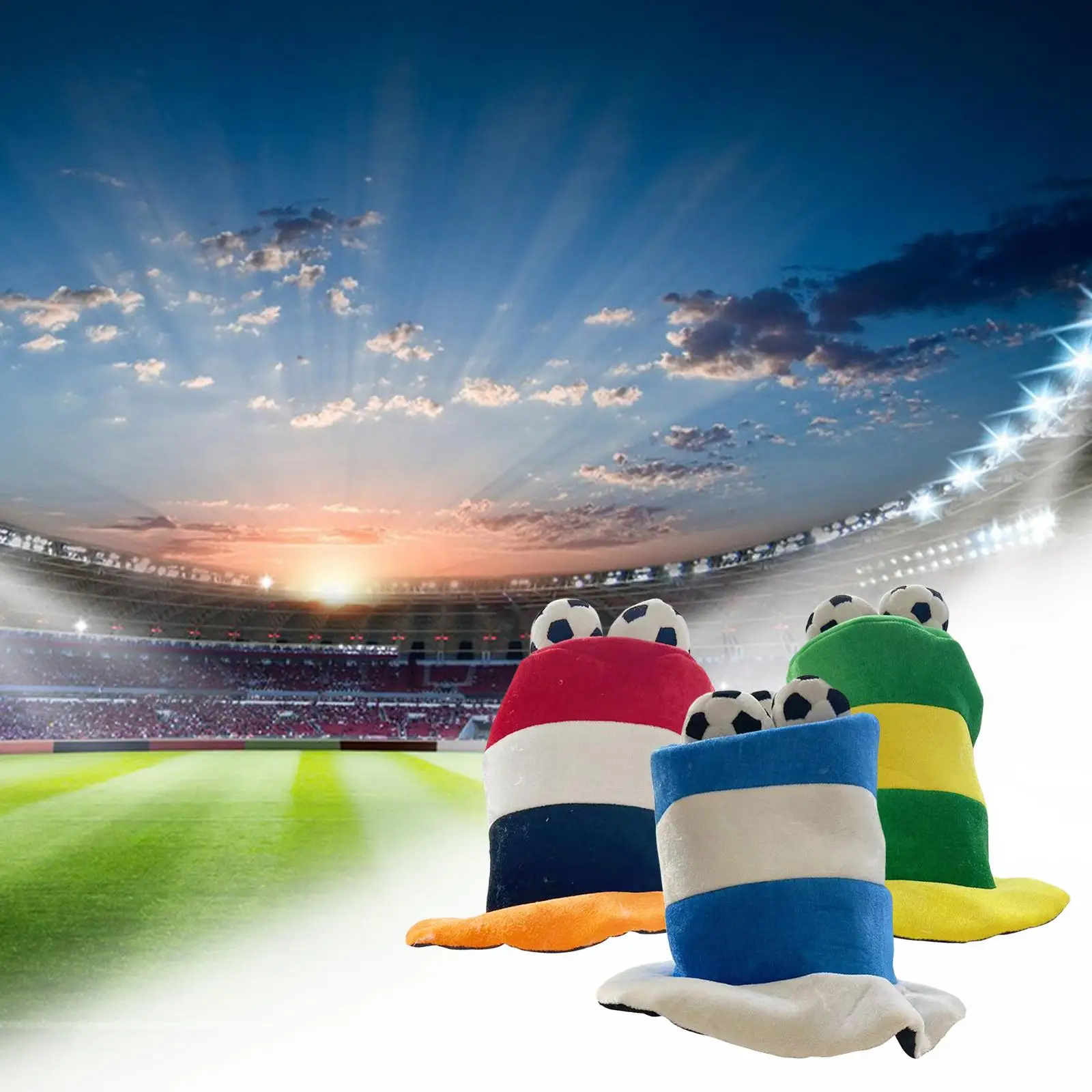 Carnival Football Hat Soccer Match Top Hat for Party Favors Men Women