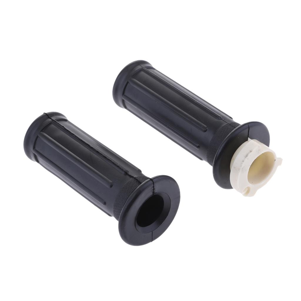 1 Pair 7/8 inch 22mm Plastic Handlebar Twist Grips Left & Right for Yamaha PW50 Motorcycle Handle Grip Black